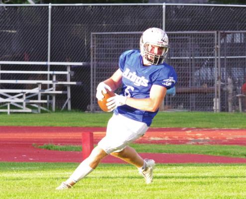 SCOTTSBLUFF - Cooper Ray led the East team with a pair of touchdowns of the night for the team at the West Nebraska All-Star Football Game in Scottsbluff this weekend.
