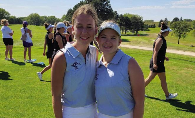 Southwest golfers Ella Cure and Abby Sedlacek each posted scores bette than the previous school record with scores of 96 and 97, respectively, at the Lexington Invite Friday.
