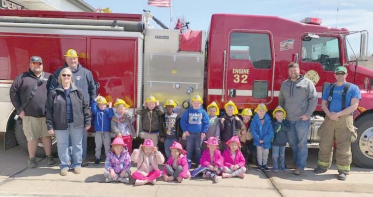 Arapahoe Afternoon Preschool Class Visits the Fire Station