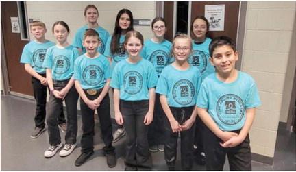 These Arapahoe elementary students traveled to Kearney to participate in the Sing Around Nebraska program. They practiced all day Saturday and performed that night at the Kearney High School.