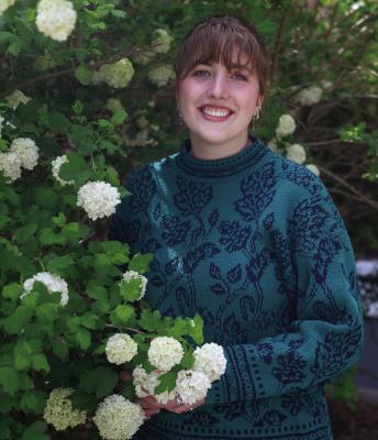 Kailey Wilcox was recently recognized as the 2026 Graduate Student of the Year at UNK. She graduates Friday with a master’s degree in clinical mental health counseling. (Photo by Erika Pritchard, UNK Communications)