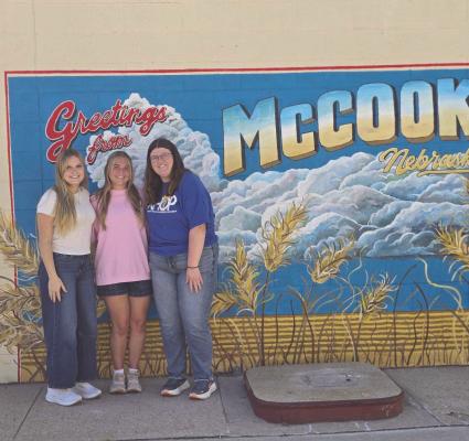 Students in the University of Nebraska at Kearney’s Rural Immersion Program pose in front of one of McCook’s newest murals during their visit. The program introduces future healthcare professionals to rural medicine while immersing them in the McCook community.