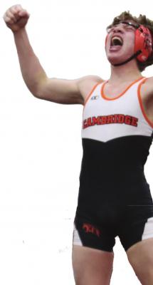 Some local State Wrestling qualifiers were expected, like Arapahoe’s Tristian White (pictured below), who grabbed his 100th career pin in cruising to the district title at 152 pounds. Others, like Cambridge’s Hunter Perks (pictured left) had to spring a number of upsets at districts to get to the State Meet. More information on the State Wrestling Tournament and the 21 local athletes that qualified can be found on Pages B6 and B7.