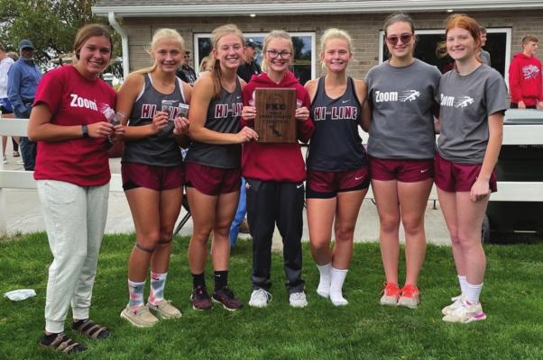 The Hi-Line cross country team captured the co-op’s first conference championship Friday.