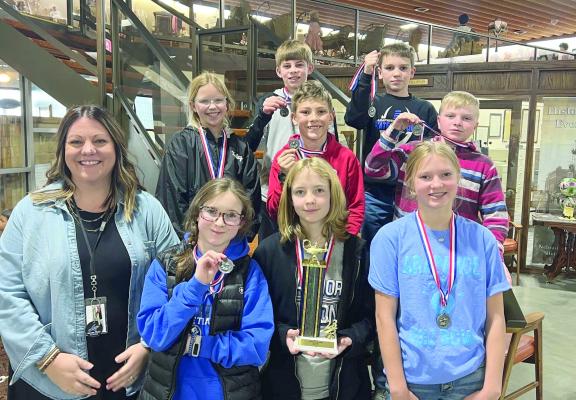 ESU #11 sponsored the Annual Elementary Quiz Bowl at the Nebraska Prairie Museum in Holdrege on Tuesday, April 4th Teams attending were Alma, Arapahoe, Axtell, Bertrand, Cambridge, Elwood, Eustis-Farnam, Holdrege, Loomis, Minden, Southern Valley, and Wilcox-Hildreth. Alma finished first, followed by Arapahoe in second and Cambridge in third. Arapahoe elementary team members: Katie Helms, Coach; Zach Einspahr; Layton Hamel; Houston Larson; Kinley Christensen; Eve Fisher; Lilly Helms; Elizabeth Magorian; Boed