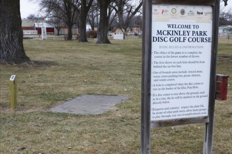 CAMBRIDGE - The Cambridge disc golf course has changed and grown to be able to host sanctioned tournaments. The start has also moved from this pictured location near Highway 6/34 to near to the main shelter house and restrooms.