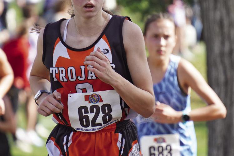 With warm and blustery conditions Friday, the course was a monster challenge at the Class D State Cross Country Meet Friday. Full coverage can be found on Page B3.