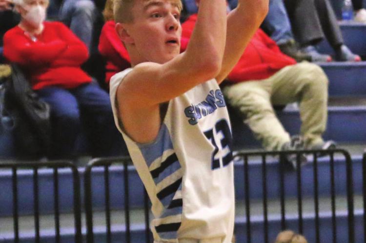 Southwest’s Hunter Cunningham rises for a corner three.