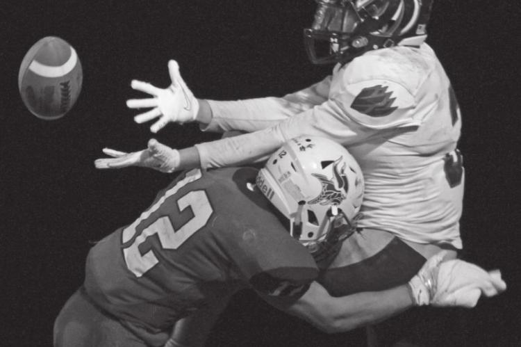The Eagles’ Clayton Berry tries to reel in a catch.