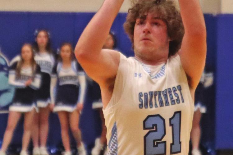 Southwest’s Zack Ryan connected on three threes in 30 seconds to rally Southwest Tuesday, but the Roughriders cam up short.