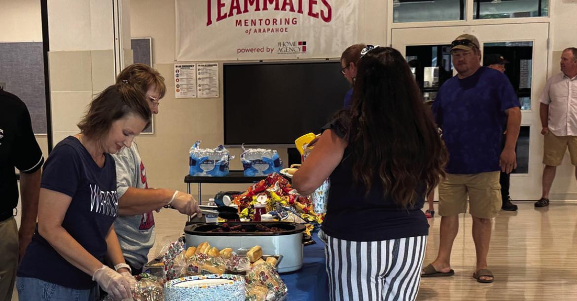 Arapahoe celebrated a return to school with a cookout and open house Monday before the Board of Education meeting.
